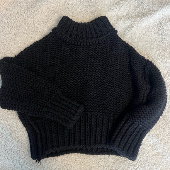 Free People Sweaters - Free People Black Knit Sweater